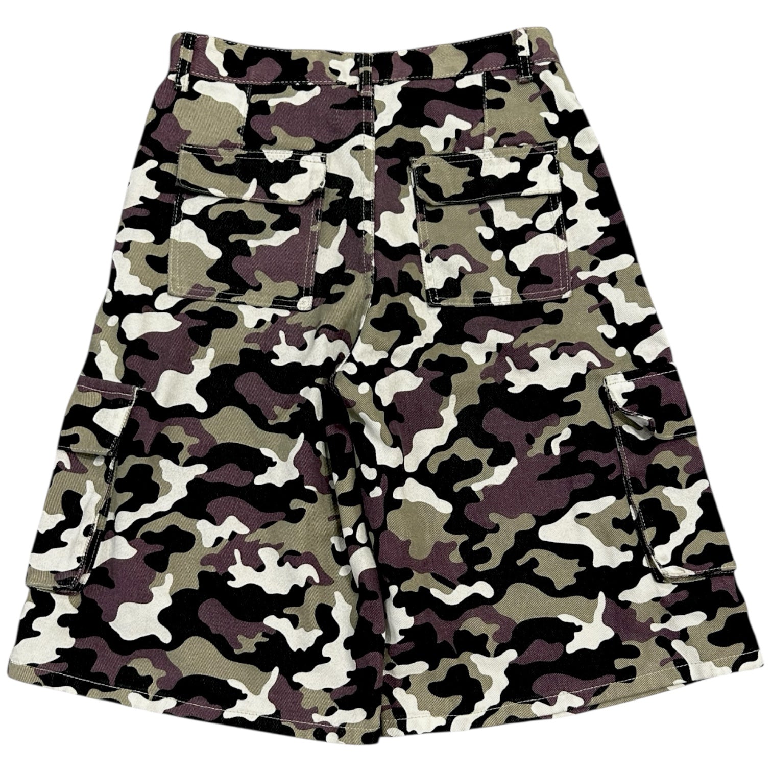 Purple Camo Cargo Jorts