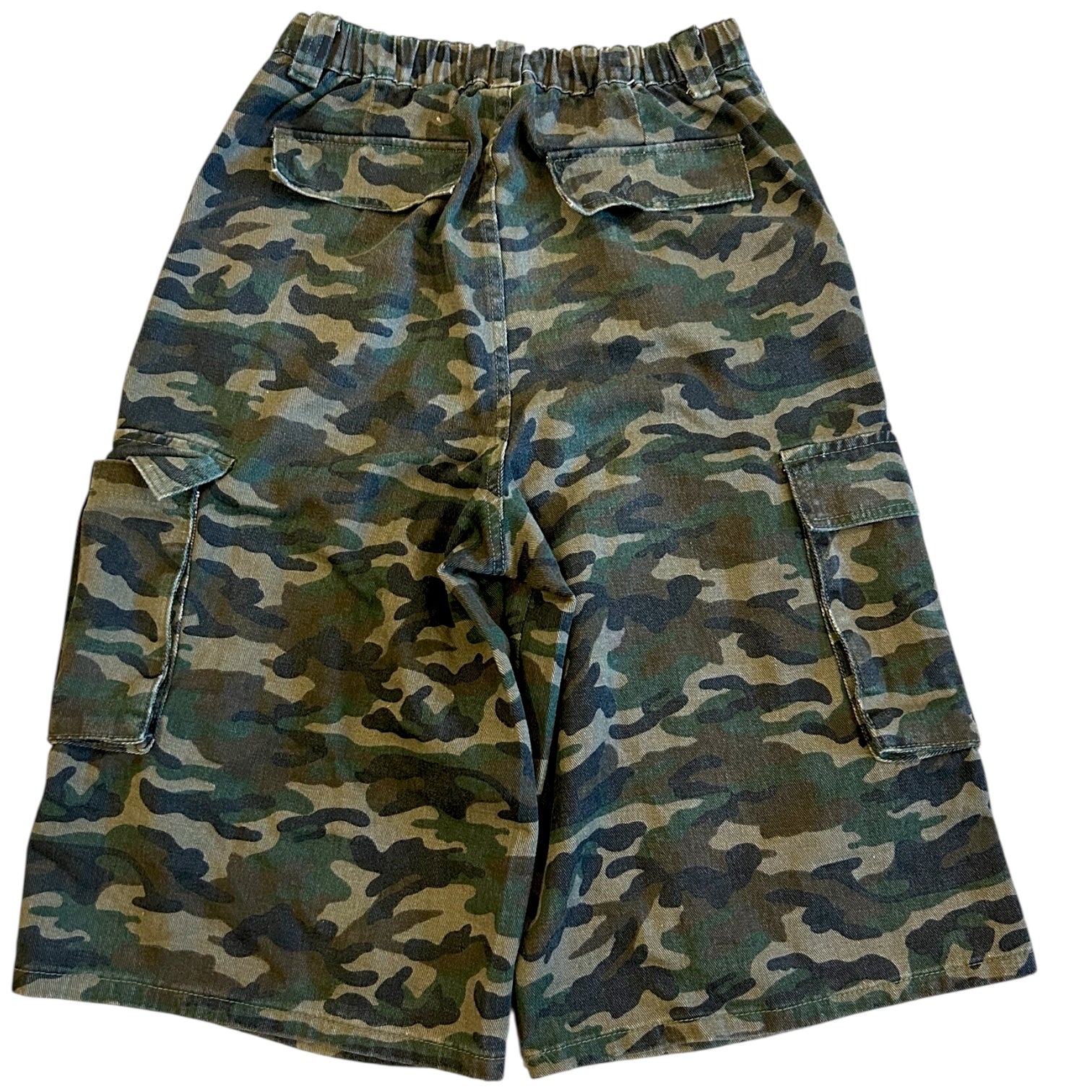 Camo Shredded Cargo Shorts